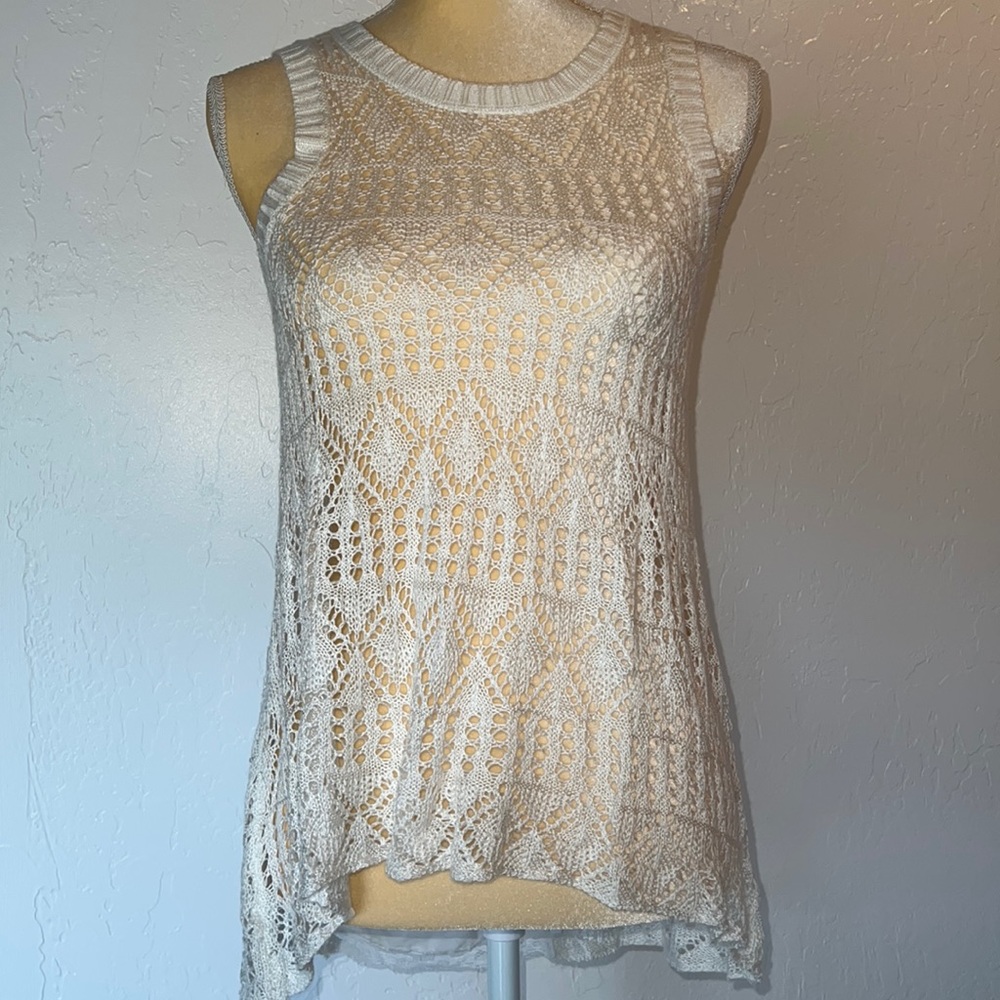 Women’s crocheted chiffon tank